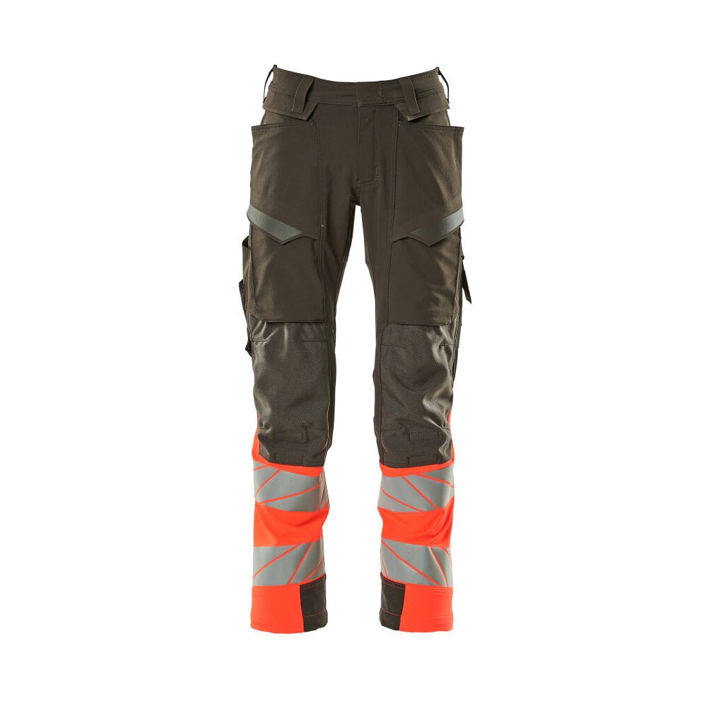 Arbeitshose mit Kniepolstertaschen ACCELERATE SAFE dark anthracite/hi-vis red