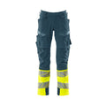 Arbeitshose mit Kniepolstertaschen ACCELERATE SAFE dark petroleum/hi-vis yellow