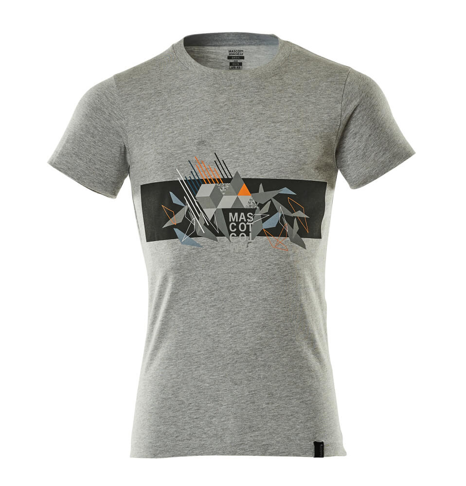 T-Shirt ACCELERATE SAFE grey-flecked/hi-vis orange