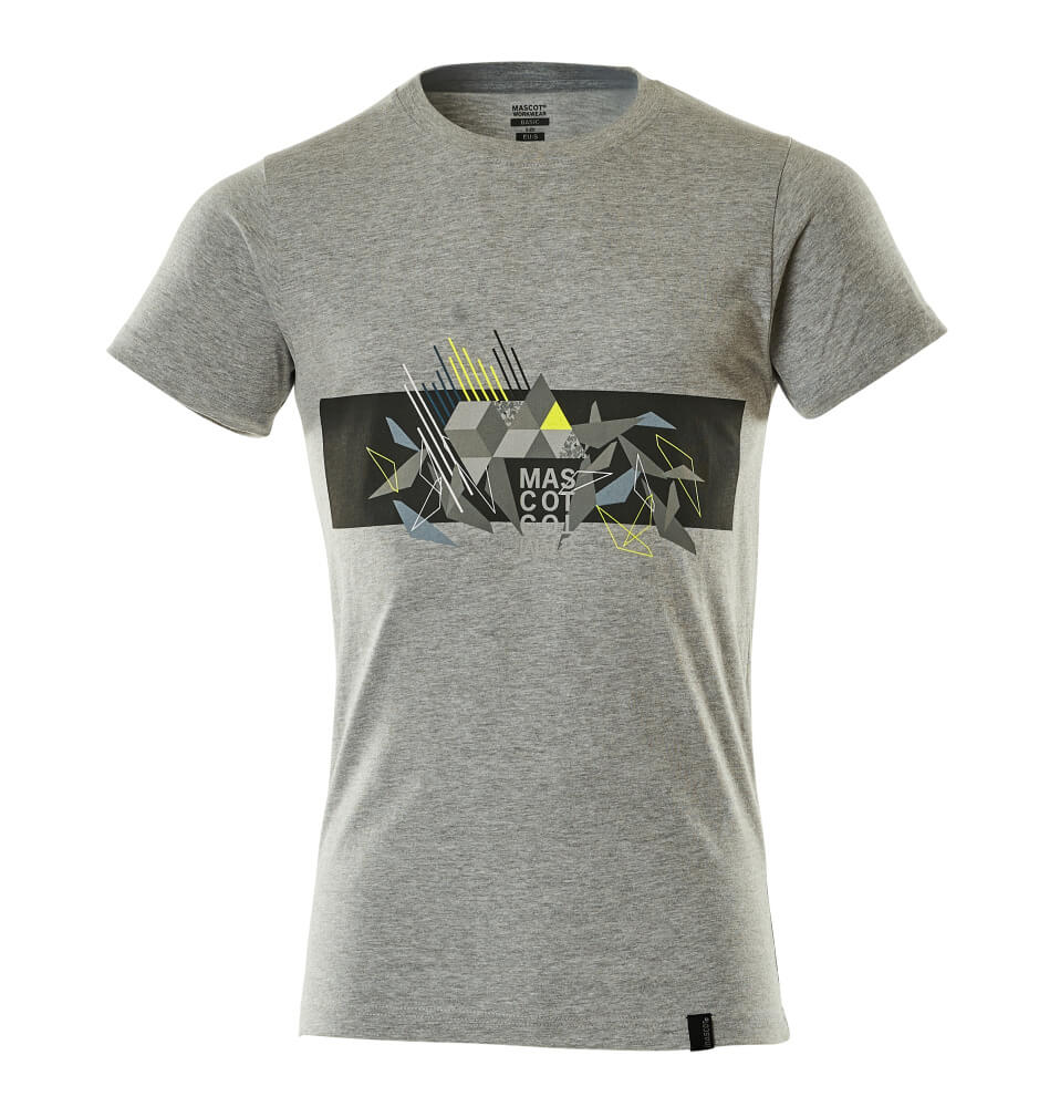 T-Shirt ACCELERATE SAFE grey-flecked/hi-vis yellow