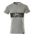 T-Shirt ACCELERATE SAFE grey-flecked/hi-vis red