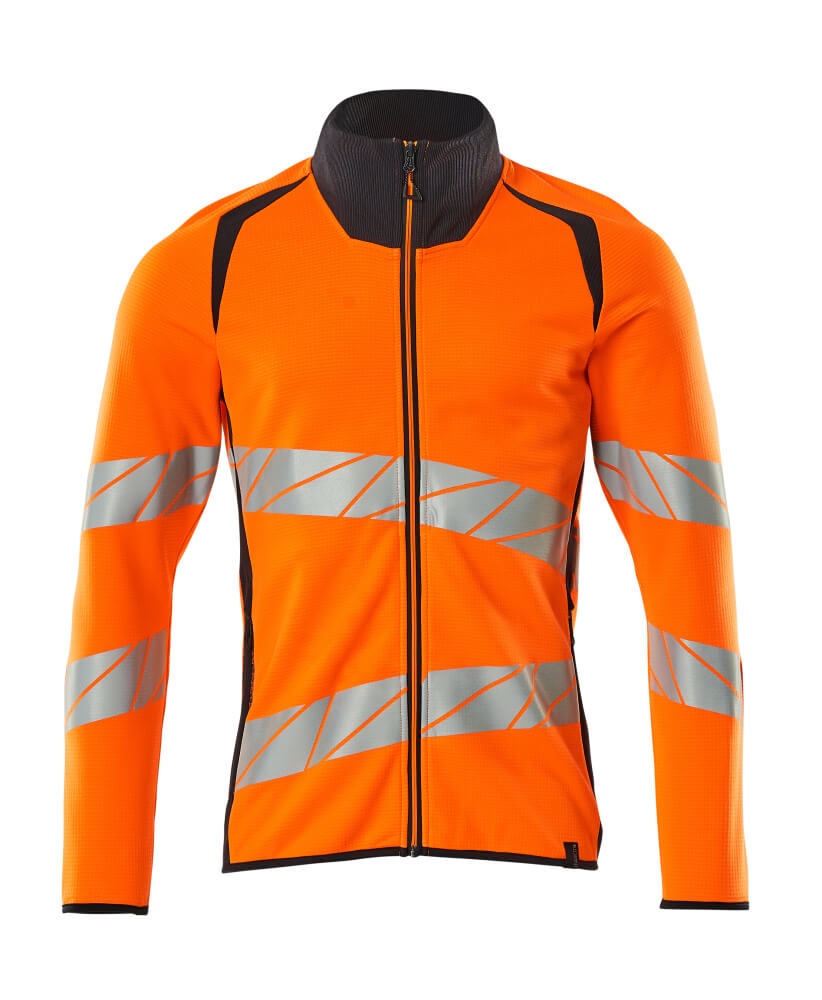 Sweatshirt mit Reißverschluss ACCELERATE SAFE hi-vis orange/dark navy