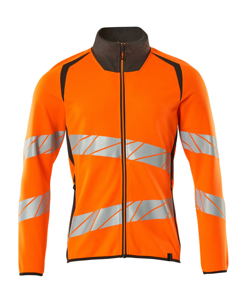 Sweatshirt mit Reißverschluss ACCELERATE SAFE hi-vis orange/dark anthracite