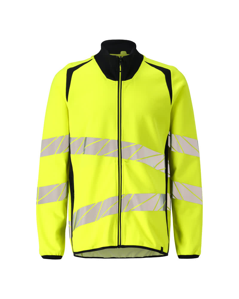 Sweatshirt mit Reißverschluss ACCELERATE SAFE hi-vis yellow/dark navy