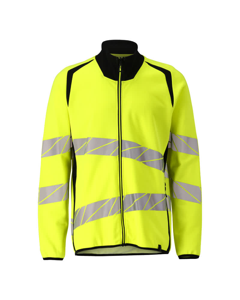 Sweatshirt mit Reißverschluss ACCELERATE SAFE hi-vis yellow/black