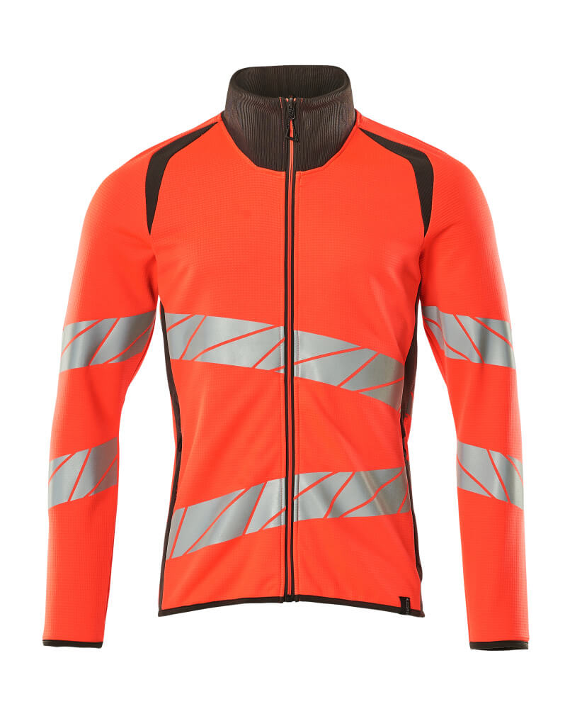 Sweatshirt mit Reißverschluss ACCELERATE SAFE hi-vis red/dark anthracite