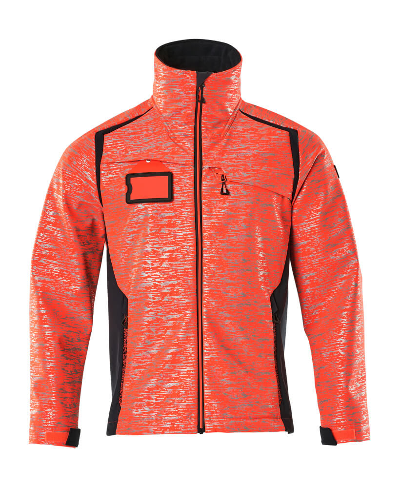 Softshell-Jacke ACCELERATE SAFE hi-vis red/dark navy