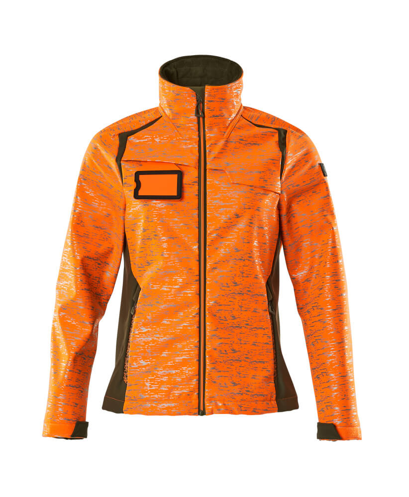 Softshell-Jacke ACCELERATE SAFE hi-vis orange/moss green