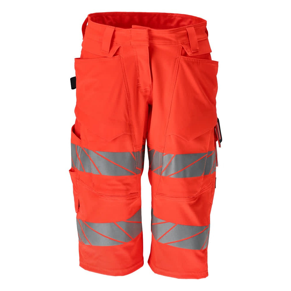 Lange Arbeitsshorts ACCELERATE SAFE warnschutz-rot