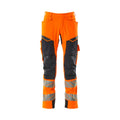 Arbeitshose mit Kniepolstertaschen ACCELERATE SAFE hi-vis orange/dark navy