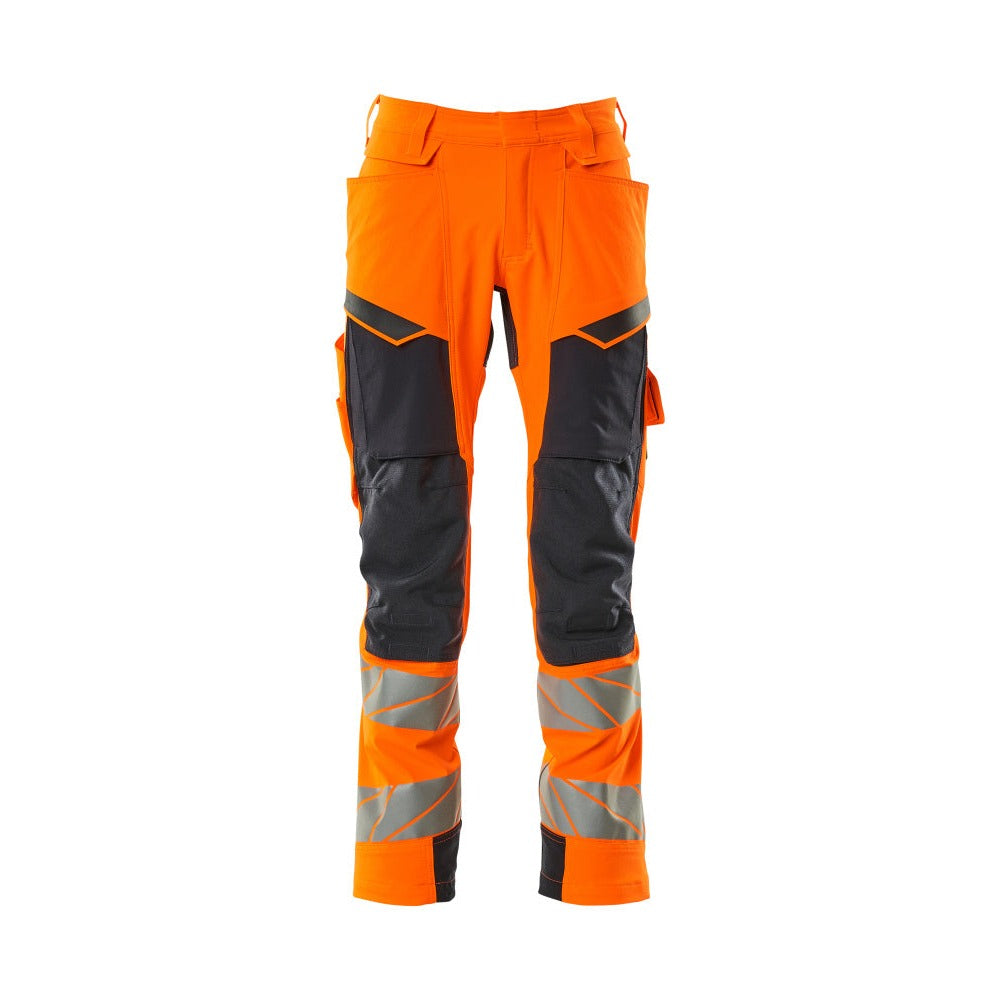 Arbeitshose mit Kniepolstertaschen ACCELERATE SAFE hi-vis orange/dark navy