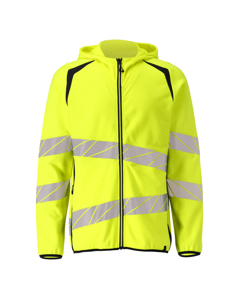 Hoodie mit Reißverschluss ACCELERATE SAFE hi-vis yellow/dark navy