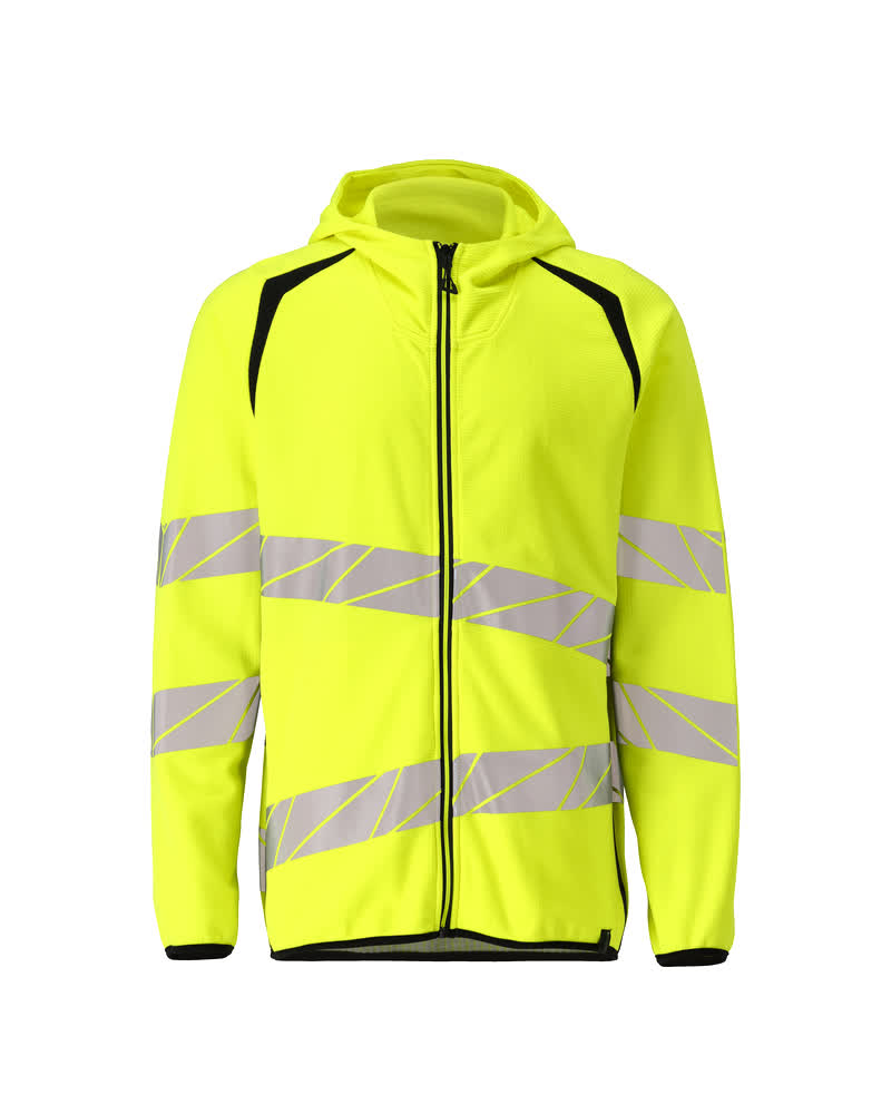 Hoodie mit Reißverschluss ACCELERATE SAFE hi-vis yellow/black