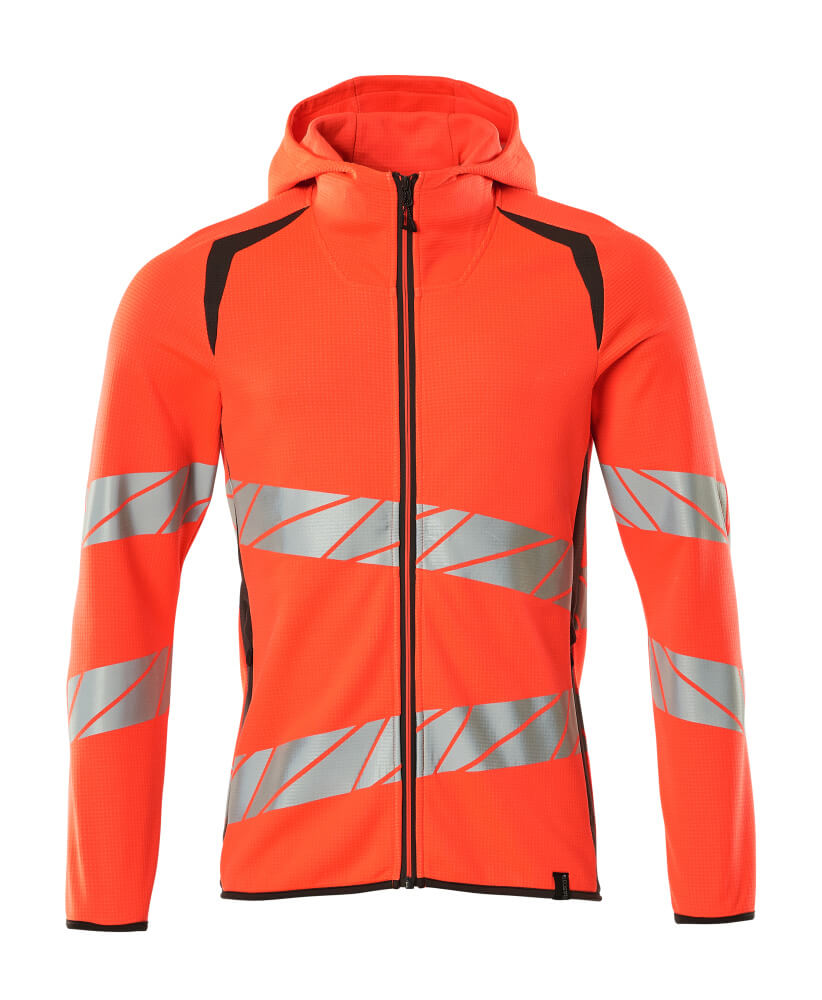 Hoodie mit Reißverschluss ACCELERATE SAFE hi-vis red/dark anthracite
