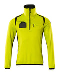 Fleecepullover mit kurzem Reißverschluss ACCELERATE SAFE hi-vis yellow/black
