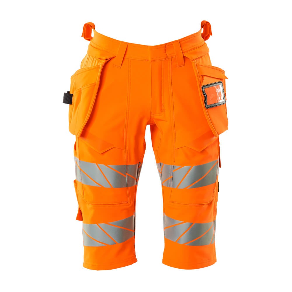 Shorts, long, with holster pockets ACCELERATE SAFE warnschutz-orange