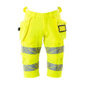 Shorts, long, with holster pockets ACCELERATE SAFE warnschutz-gelb