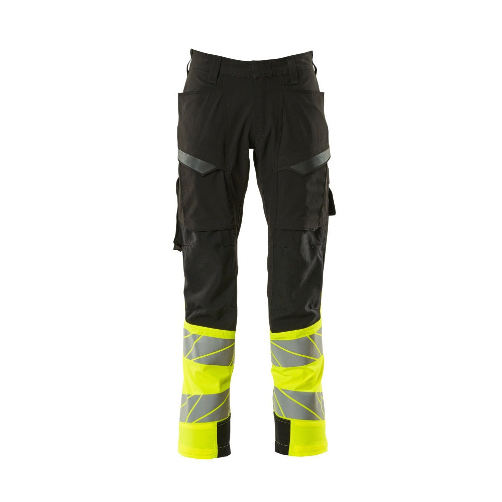 Arbeitshose mit Holstertaschen ACCELERATE SAFE black/hi-vis yellow