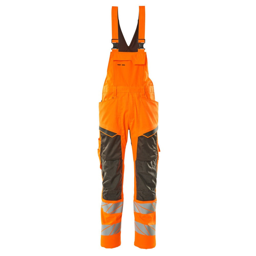Latzhose mit Kniepolstertaschen ACCELERATE SAFE hi-vis orange/dark anthracite