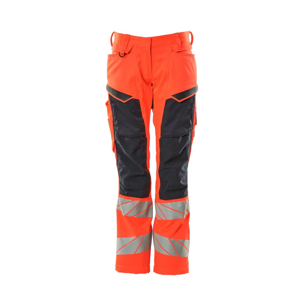 Arbeitshose mit Kniepolstertaschen ACCELERATE SAFE hi-vis red/dark navy