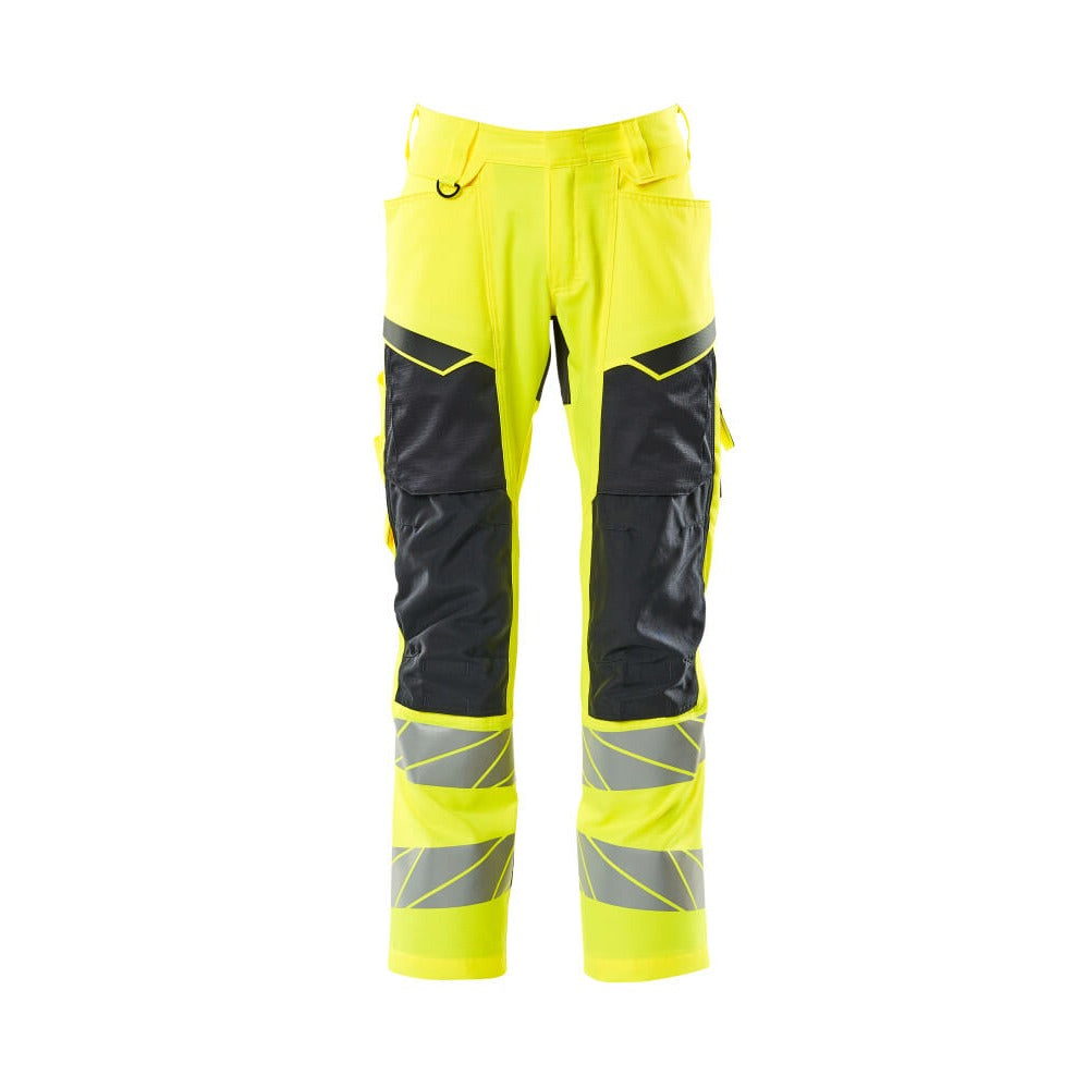 Arbeitshose mit Kniepolstertaschen ACCELERATE SAFE hi-vis yellow/dark navy