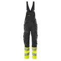 Latzhose mit Kniepolstertaschen ACCELERATE SAFE black/hi-vis yellow