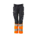 Arbeitshose mit Kniepolstertaschen ACCELERATE SAFE dark navy/hi-vis orange