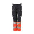 Arbeitshose mit Kniepolstertaschen ACCELERATE SAFE dark navy/hi-vis red