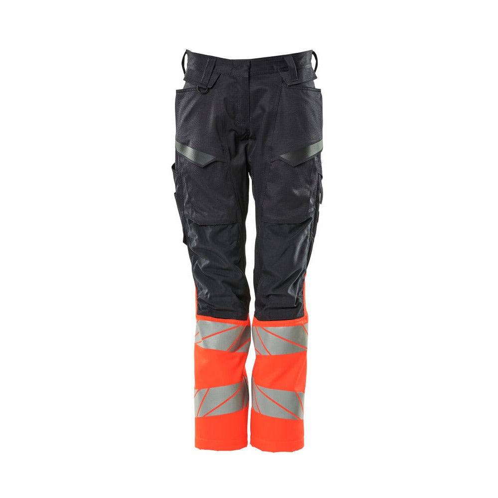 Arbeitshose mit Kniepolstertaschen ACCELERATE SAFE dark navy/hi-vis red