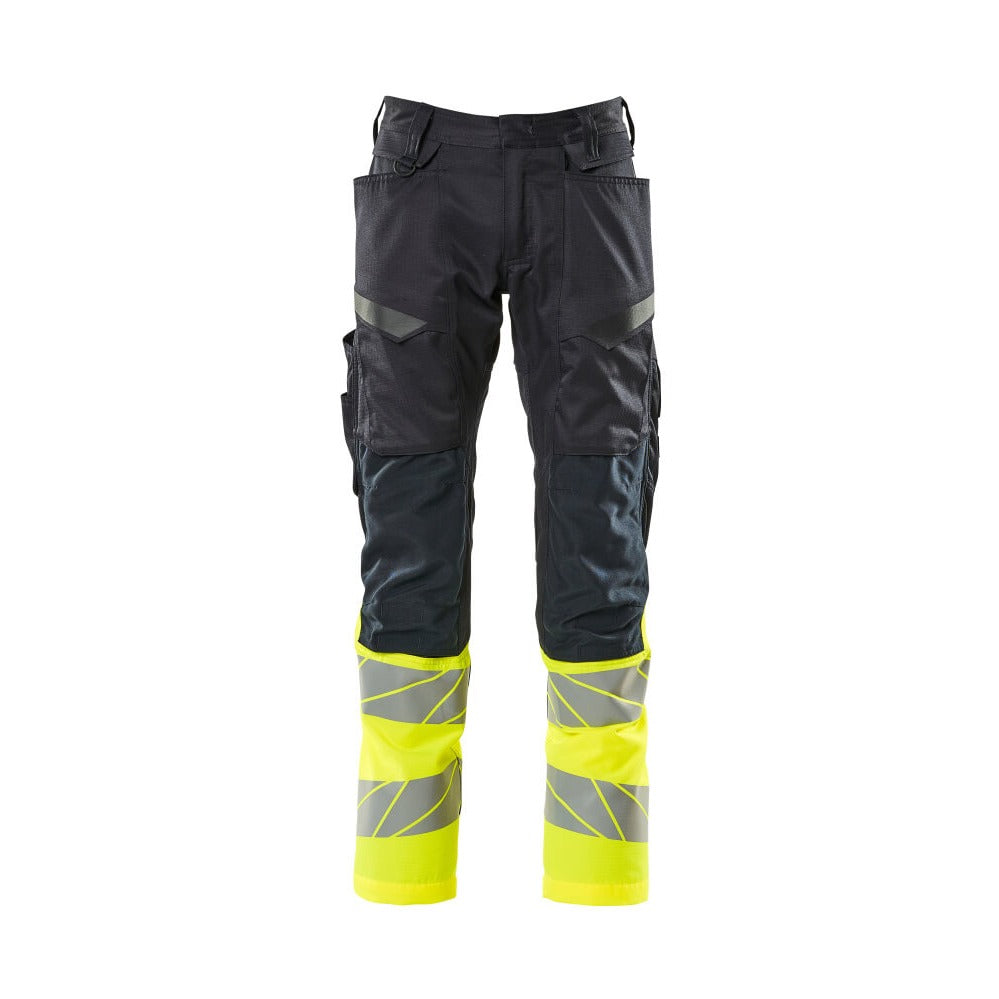 Arbeitshose mit Kniepolstertaschen ACCELERATE SAFE dark navy/hi-vis yellow