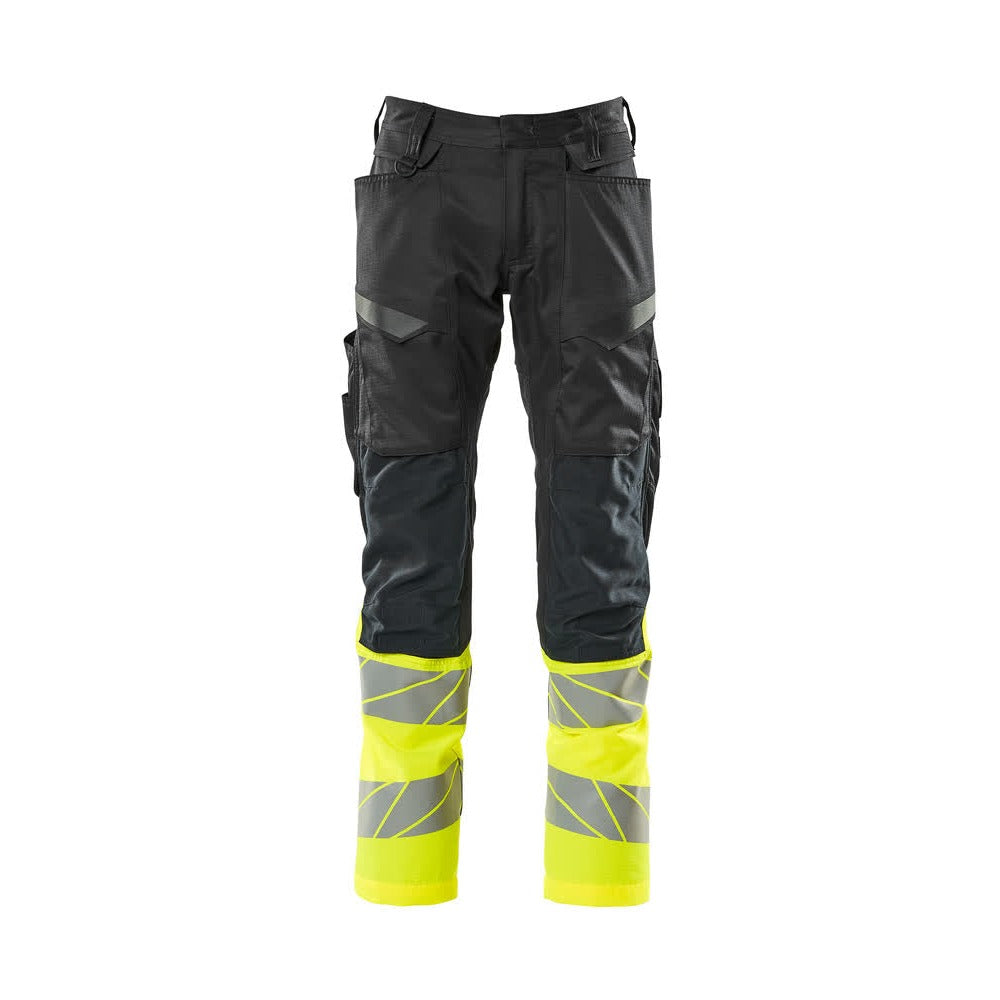 Arbeitshose mit Kniepolstertaschen ACCELERATE SAFE black/hi-vis yellow