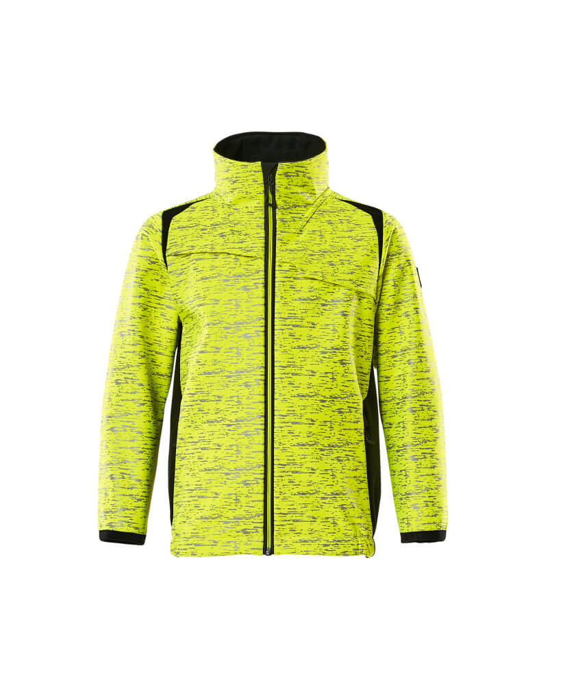 Softshell jacket for children ACCELERATE SAFE hi-vis yellow/black