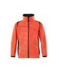 Softshell jacket for children ACCELERATE SAFE hi-vis red/dark navy