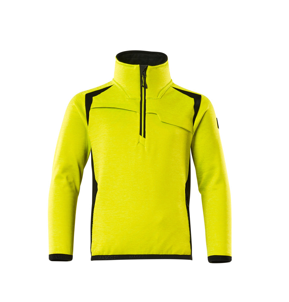 Fleece Jumper for children ACCELERATE SAFE hi-vis yellow/black