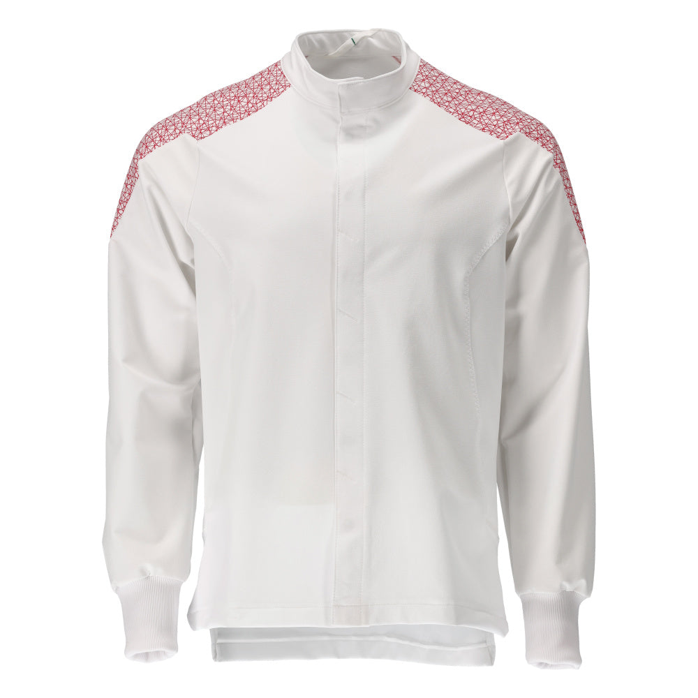 Arbeitsjacke FOOD & CARE white/traffic red