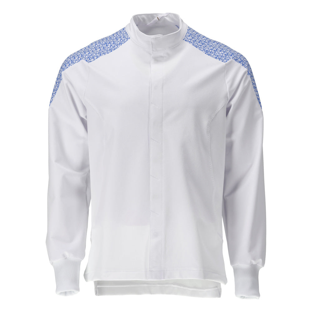 Arbeitsjacke FOOD & CARE white/azure blue