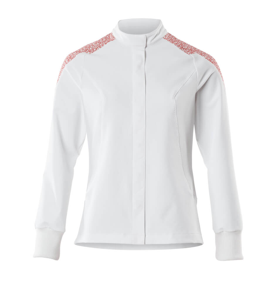 Arbeitsjacke FOOD & CARE white/traffic red