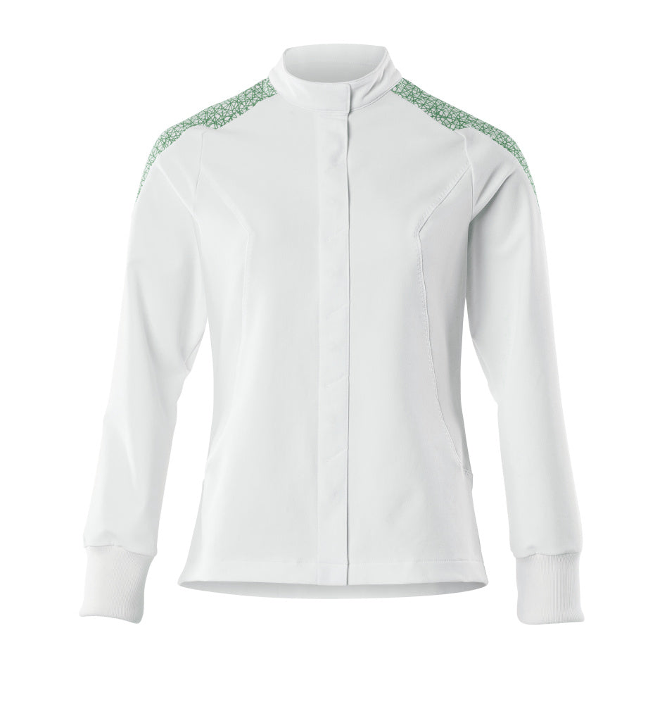 Arbeitsjacke FOOD & CARE white/grass green