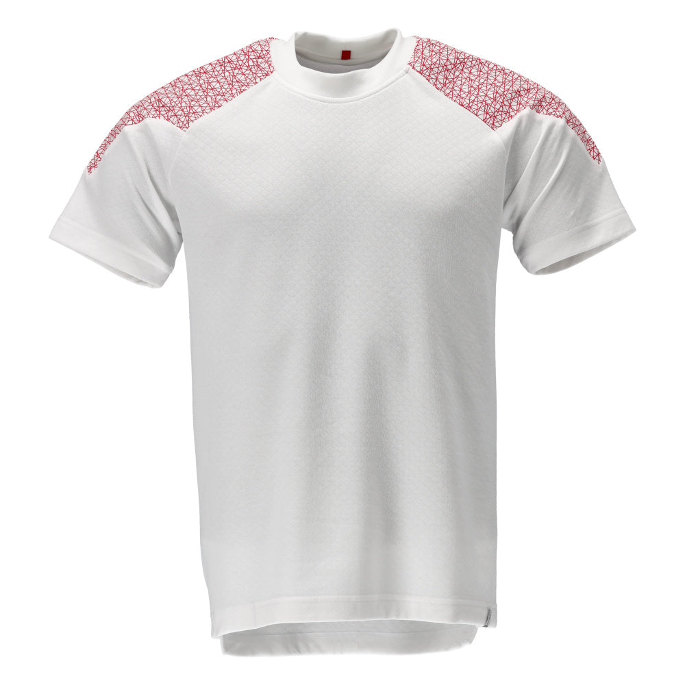 Kurzarm T-Shirt FOOD & CARE white/traffic red