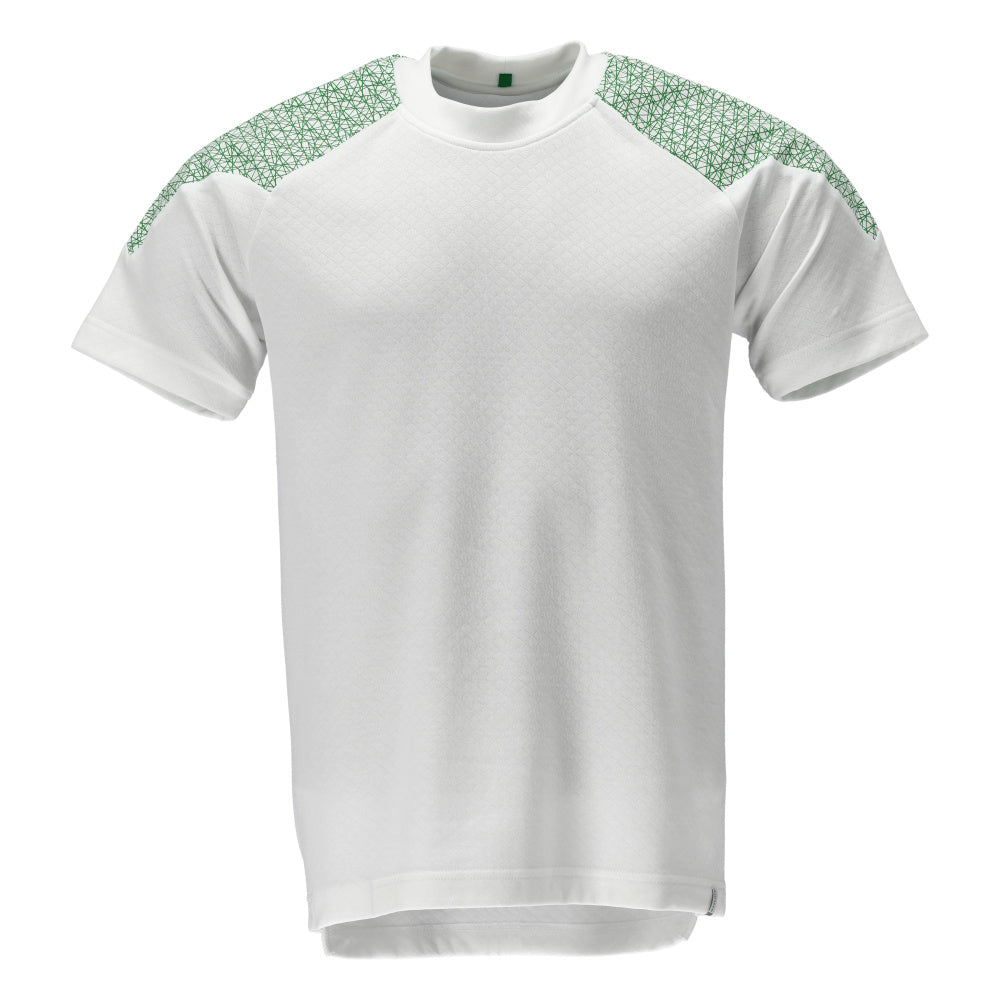 Kurzarm T-Shirt FOOD & CARE white/grass green