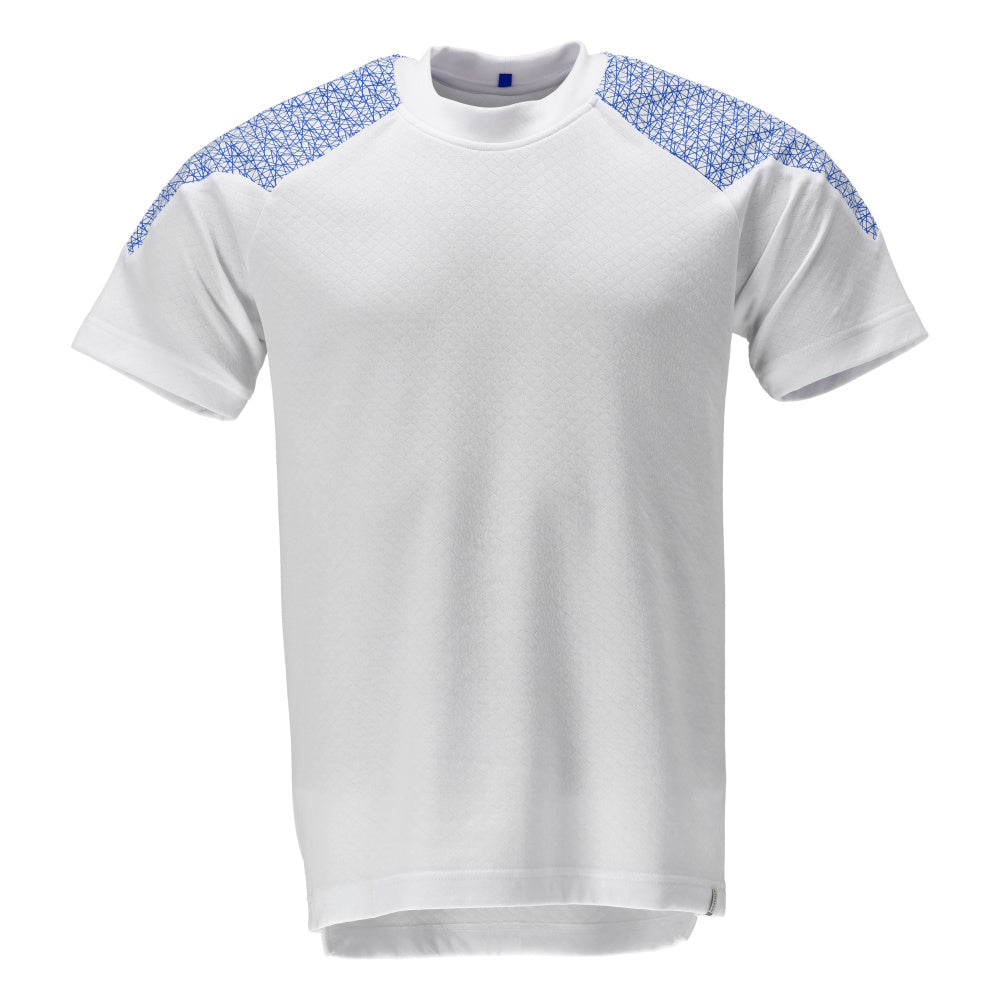 Kurzarm T-Shirt FOOD & CARE white/azure blue