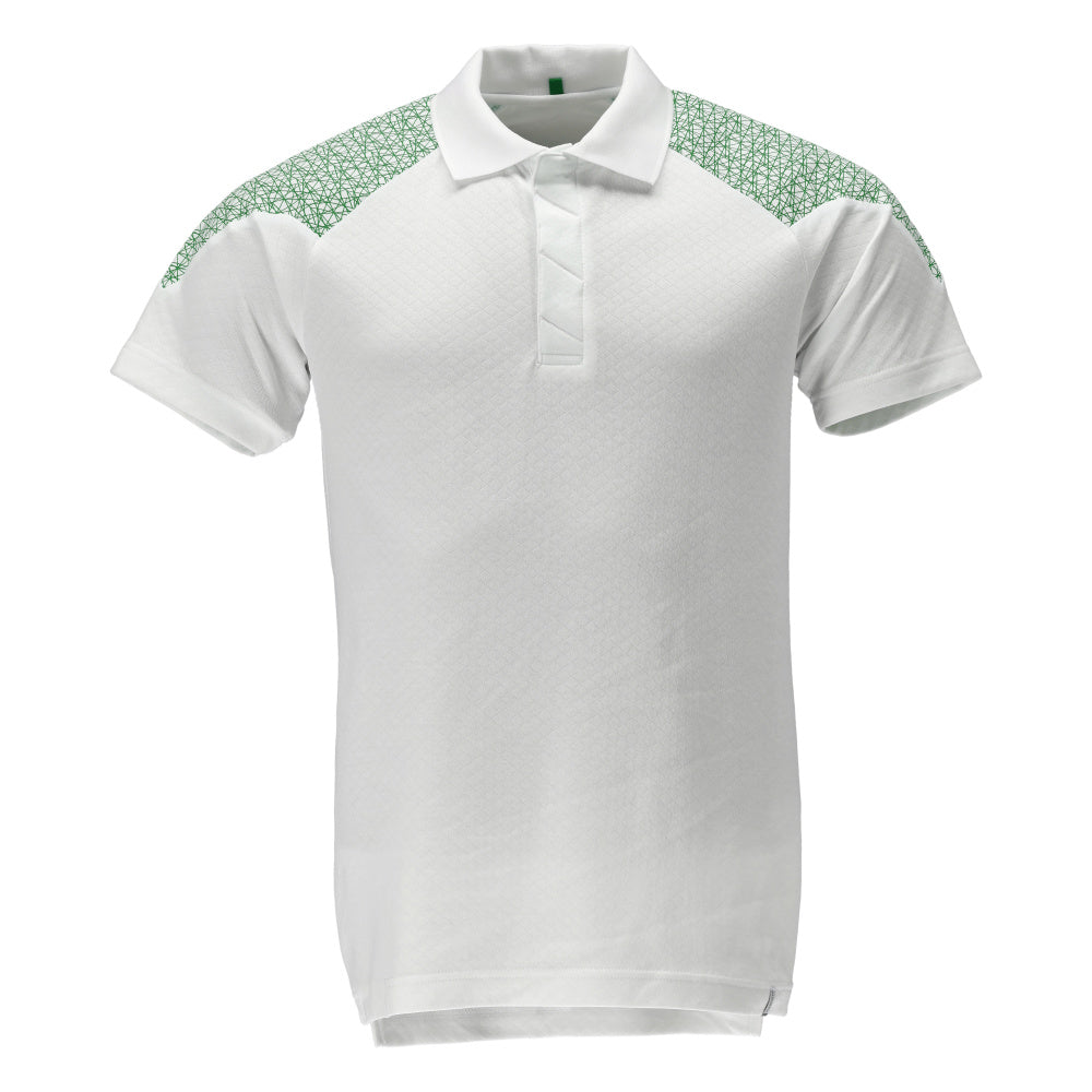 Poloshirt FOOD & CARE white/grass green