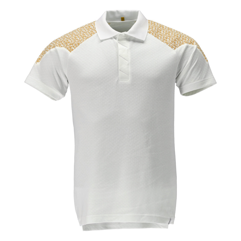 Poloshirt FOOD & CARE white/curry gold