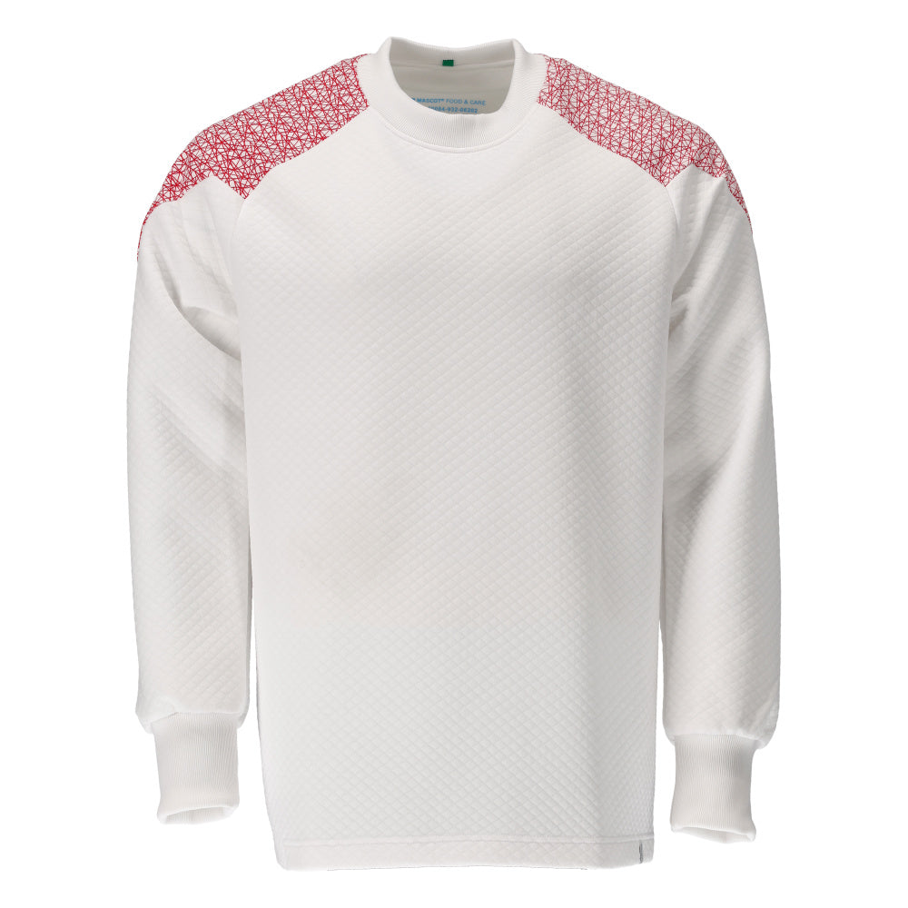 Sweatshirt FOOD & CARE white/traffic red