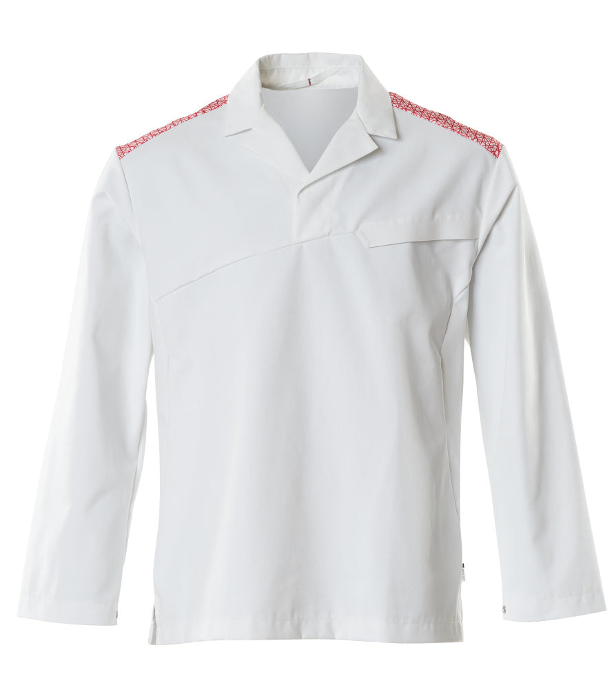 Smock FOOD & CARE white/traffic red
