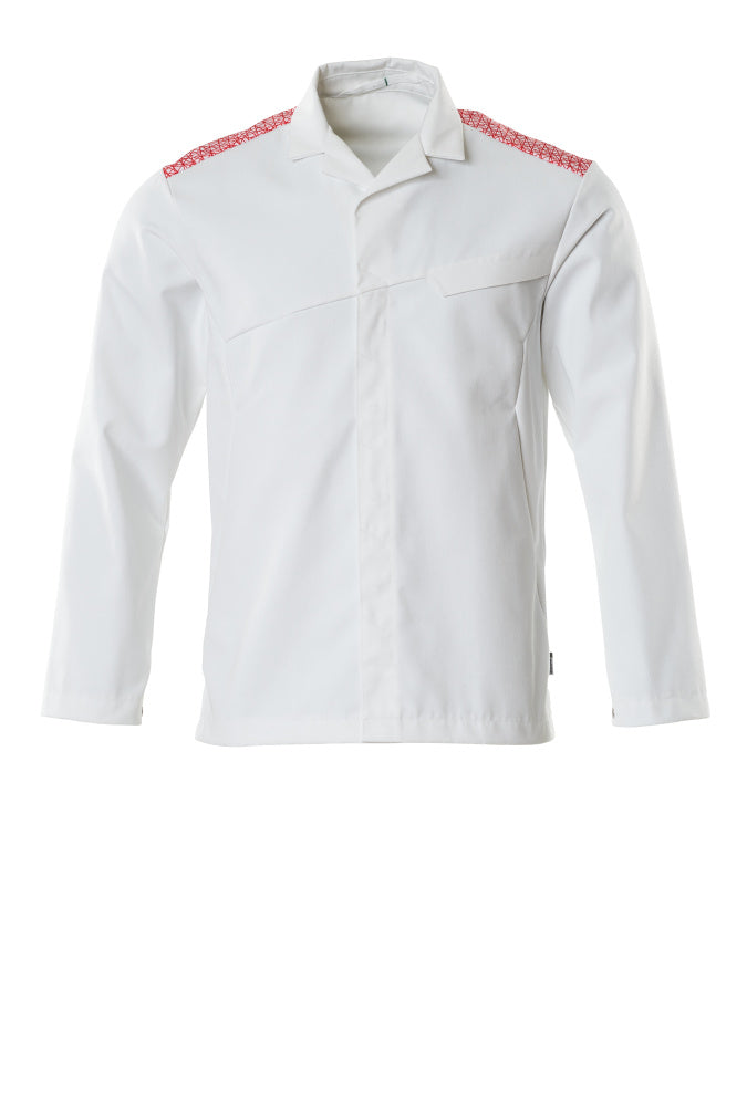Arbeitsjacke FOOD & CARE white/traffic red