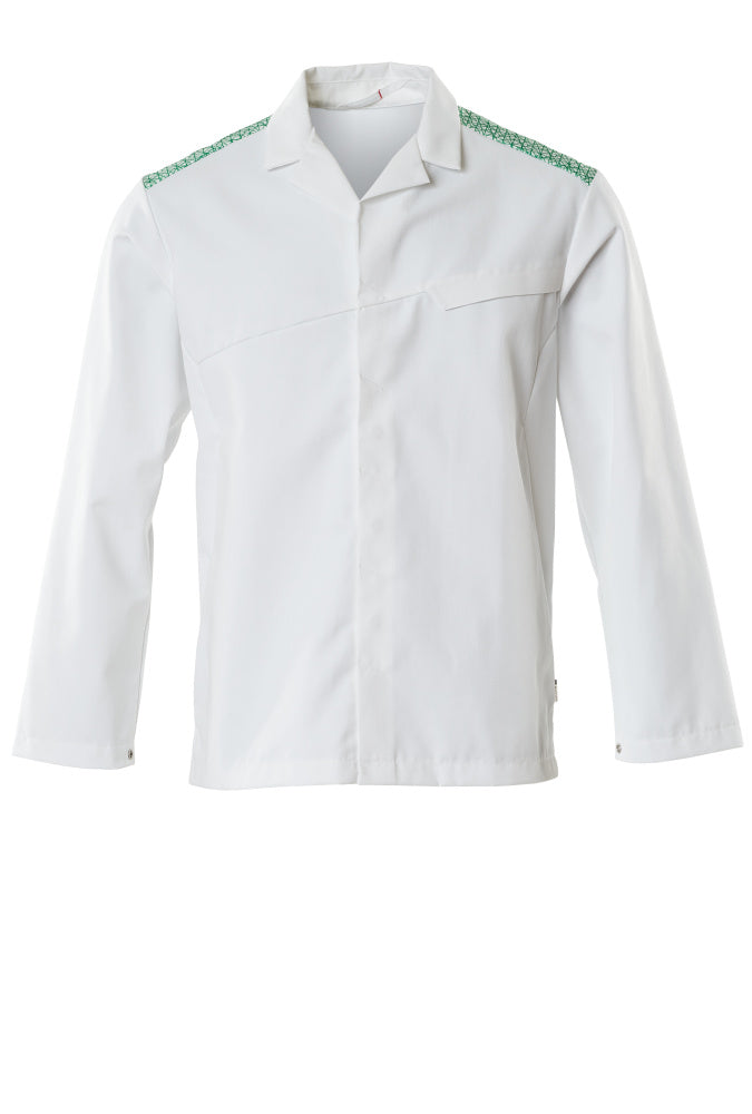Arbeitsjacke FOOD & CARE white/grass green