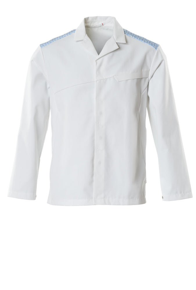 Arbeitsjacke FOOD & CARE white/azure blue