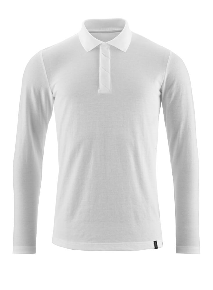 Poloshirt langarm CROSSOVER weiß
