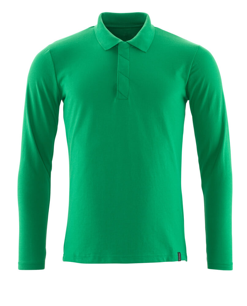 Poloshirt langarm CROSSOVER grasgrün